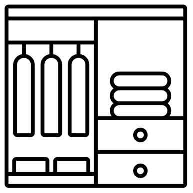 Clothing storage icon
